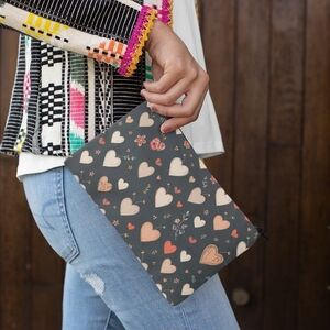 Heart Zipper pouch  for makeup
